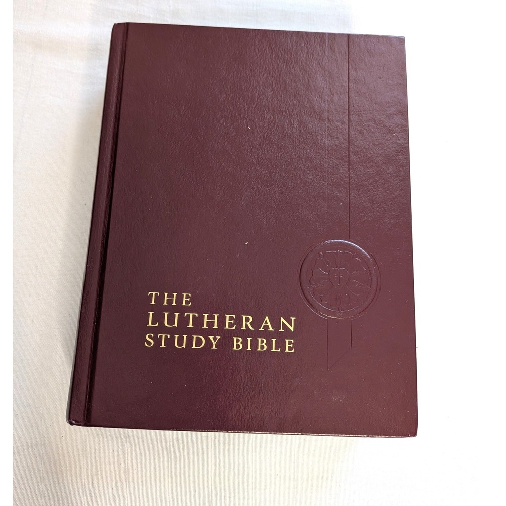 Concordia The Lutheran Study Bible ESV Burgundy Excellent Hardcover